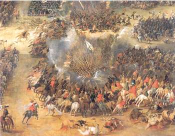 Hussars attack Swedish infantry at Kircholm